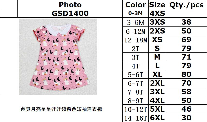 RTS no moq  GSD1400  Baby girl  summer clothes short sleeves top kids dress