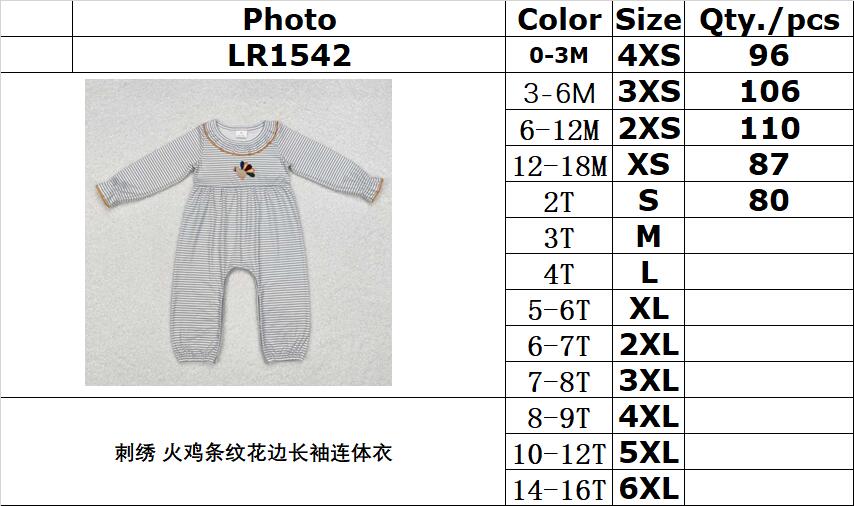 RTS no moq  LR1542 Kids girls autumn clothes long sleeve with romper