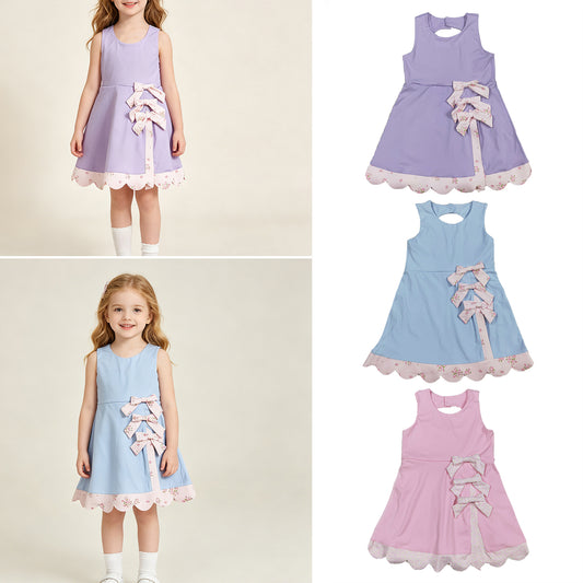 RTS Sibling sleeveless bows kids girls summer athletic dress