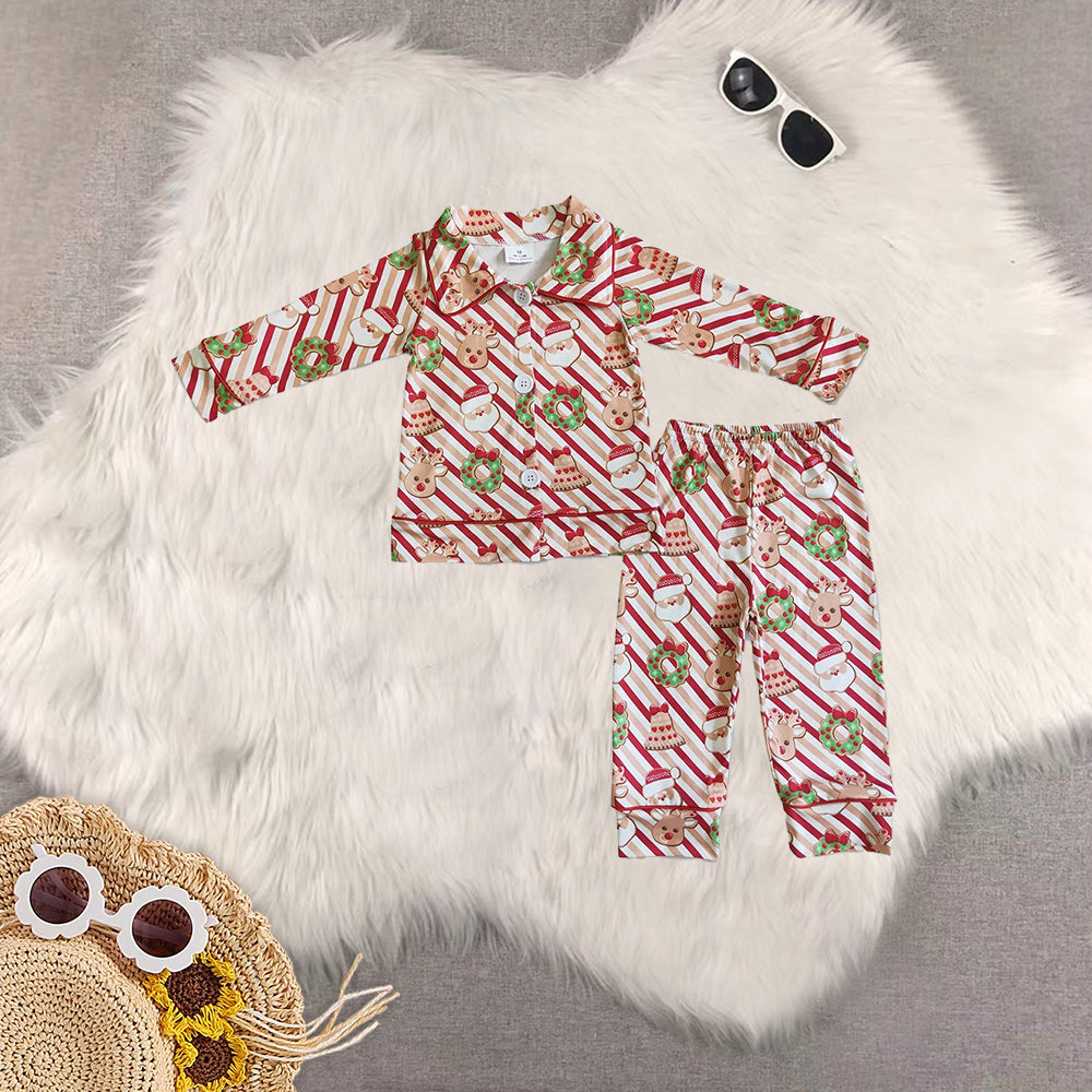 8.20 RTS Sibling Baby Boys Girls Cute print girls Christmas sleep wear