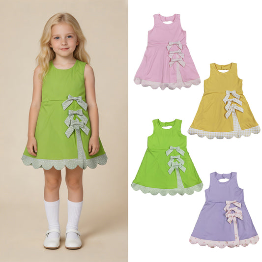 RTS Sibling sleeveless bows kids girls summer athletic dress