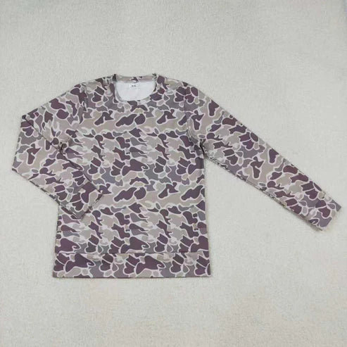 10.10 RTS Sibling Adult Women Camo Long Sleeves Yoga Active Tee Shirts Tops