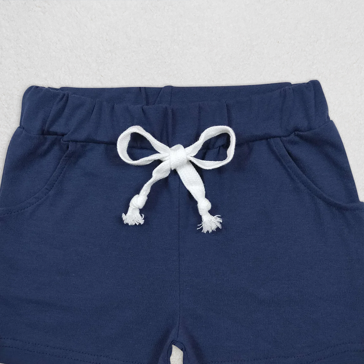 SS0136 RTS NO MOQ Baby Boys Summer Shorts Navy blue pocket shorts