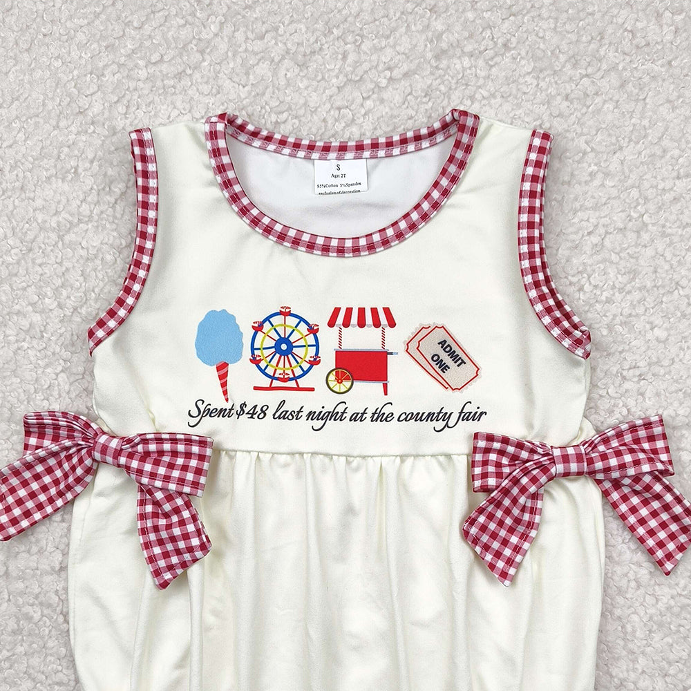 7.19 SR3037 RTS NO MOQ Baby Girls Summer Rompers baby girl clothes sleeveless romper