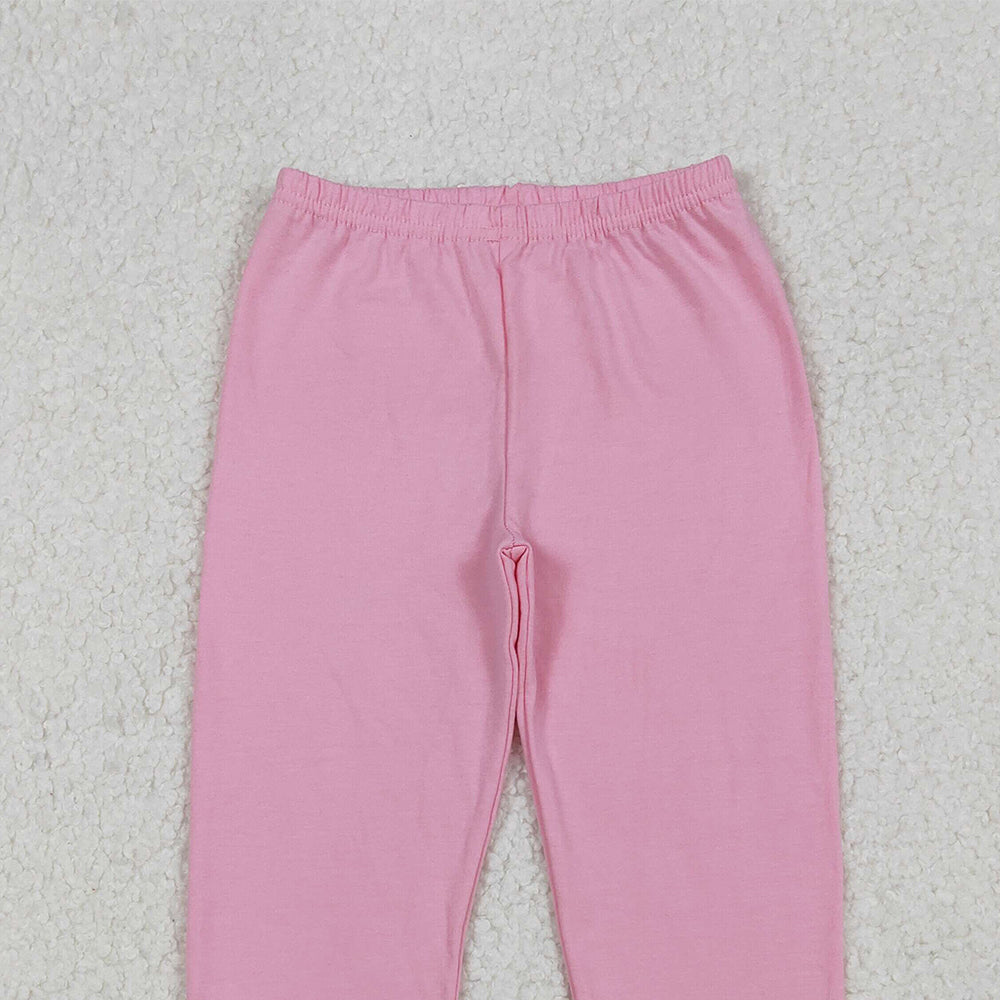 RTS NO MOQ （In stock）P0821 Baby Girls Pants  Light Pink Pants for Spring Autumn Winter