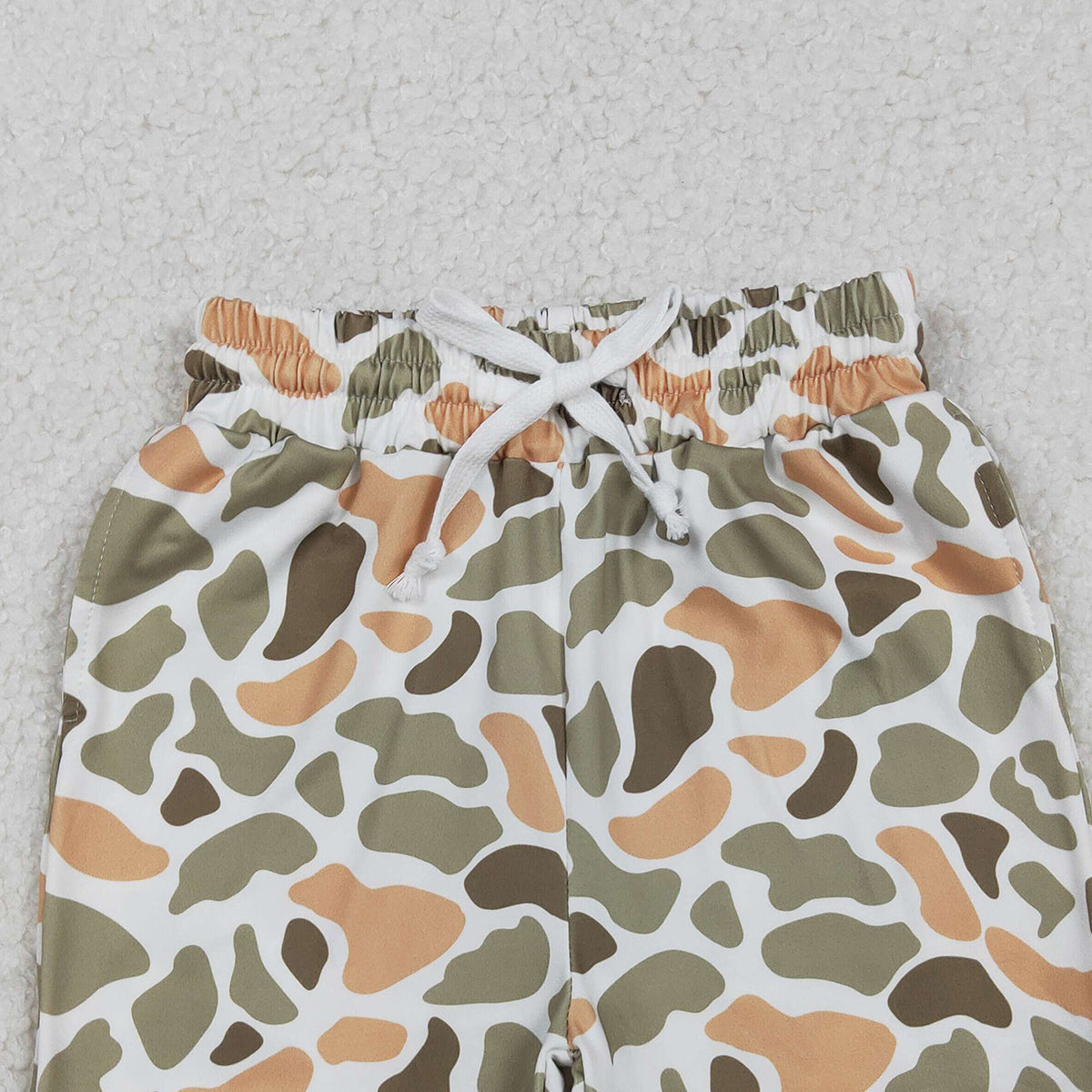 11.12 RTS NO MOQ （In stock）SS0698 Baby Boys Summer Shorts Baby Boys Green Orange Camo Southern Shorts Bottom