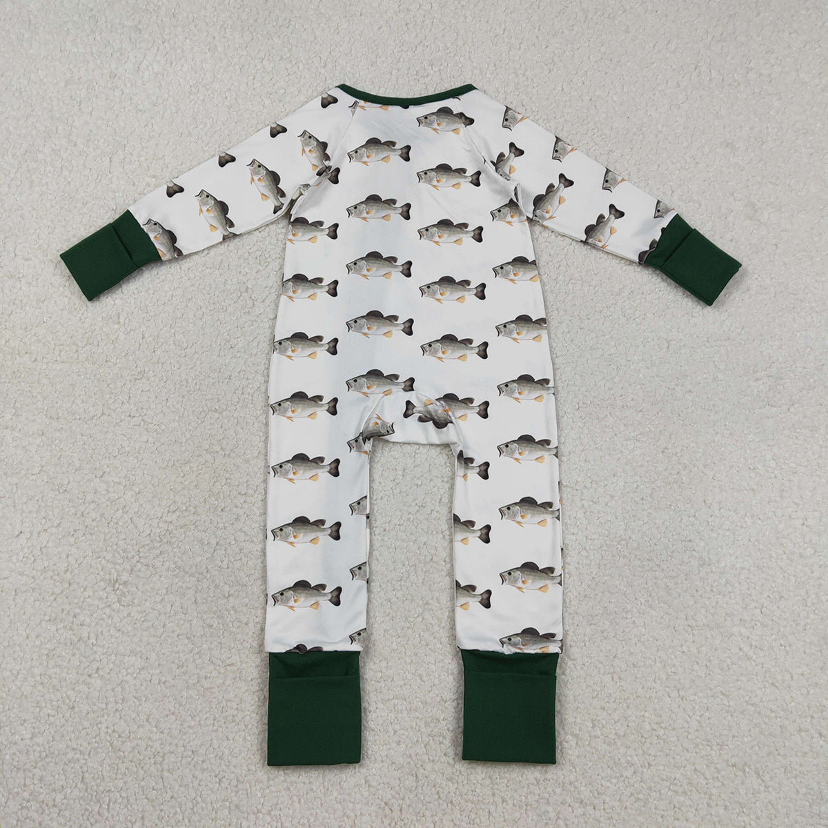 3.17 RTS NO MOQ （In stock）LR2531 Baby Boys Fashion Long Sleeve Fishing Hunting Two Way Zip Convertible Rompers