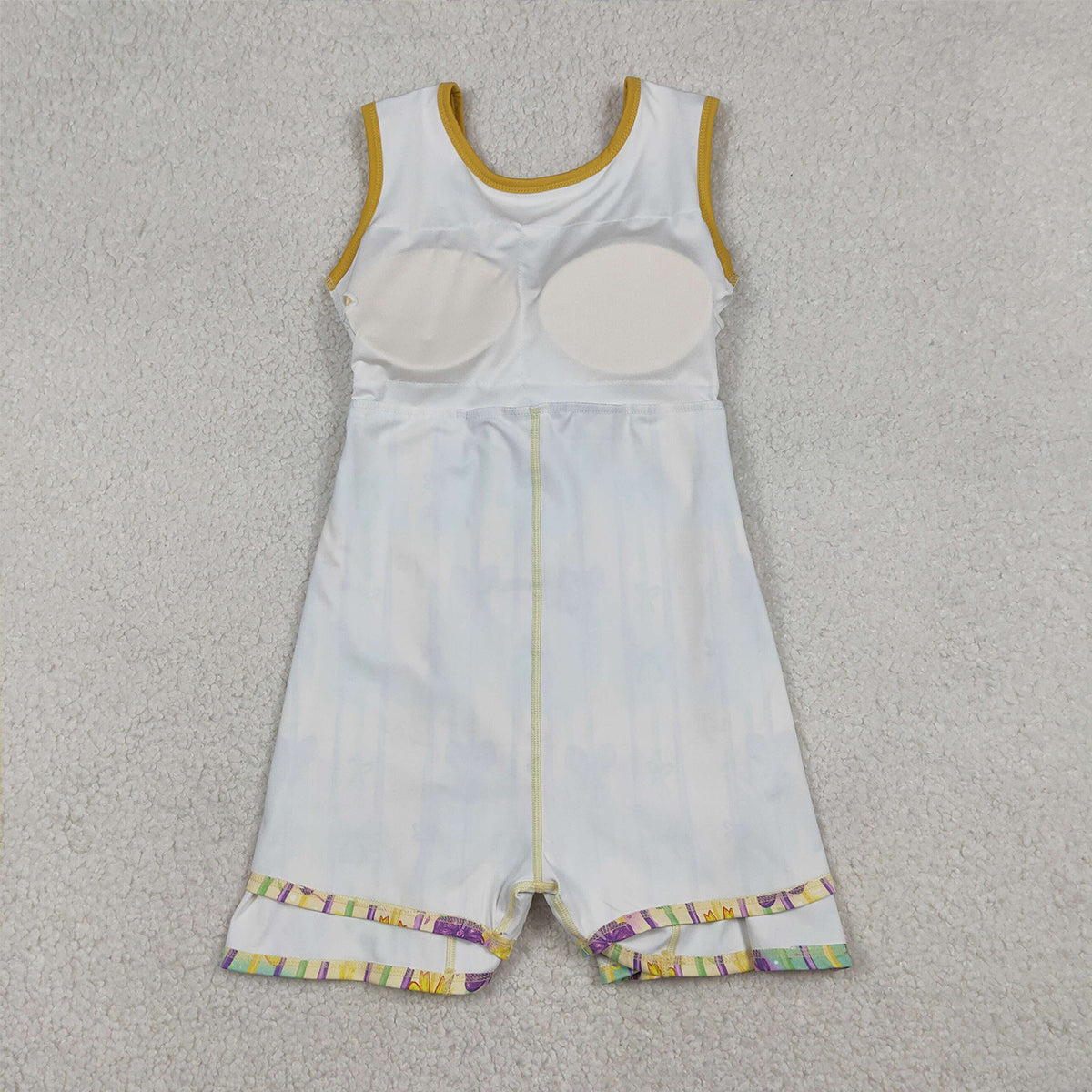 12.19 RTS NO MOQ （In stock）GSD2948 Baby Girls Mardigras Bows Stripe Yoga Active Shorts Knee Length Dresses