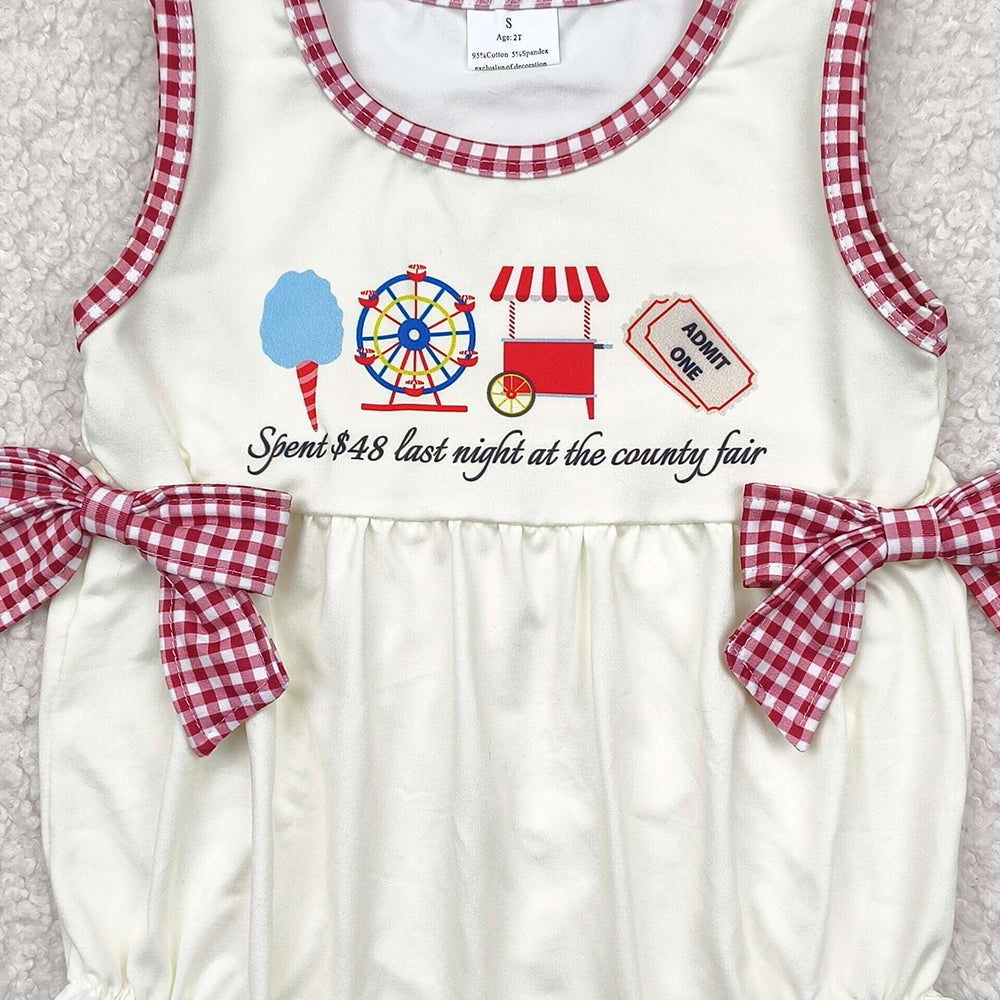 7.19 SR3037 RTS NO MOQ Baby Girls Summer Rompers baby girl clothes sleeveless romper
