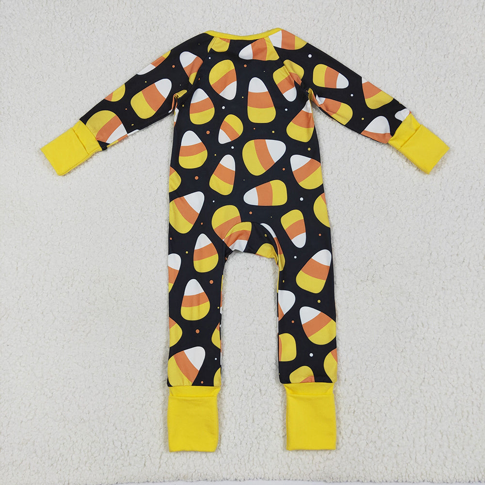 8.18  LR2198 RTS NO MOQ Baby Boys Winter Rompers Baby Boys Long Sleeves Candy Plaid Zipper Pant Rompers