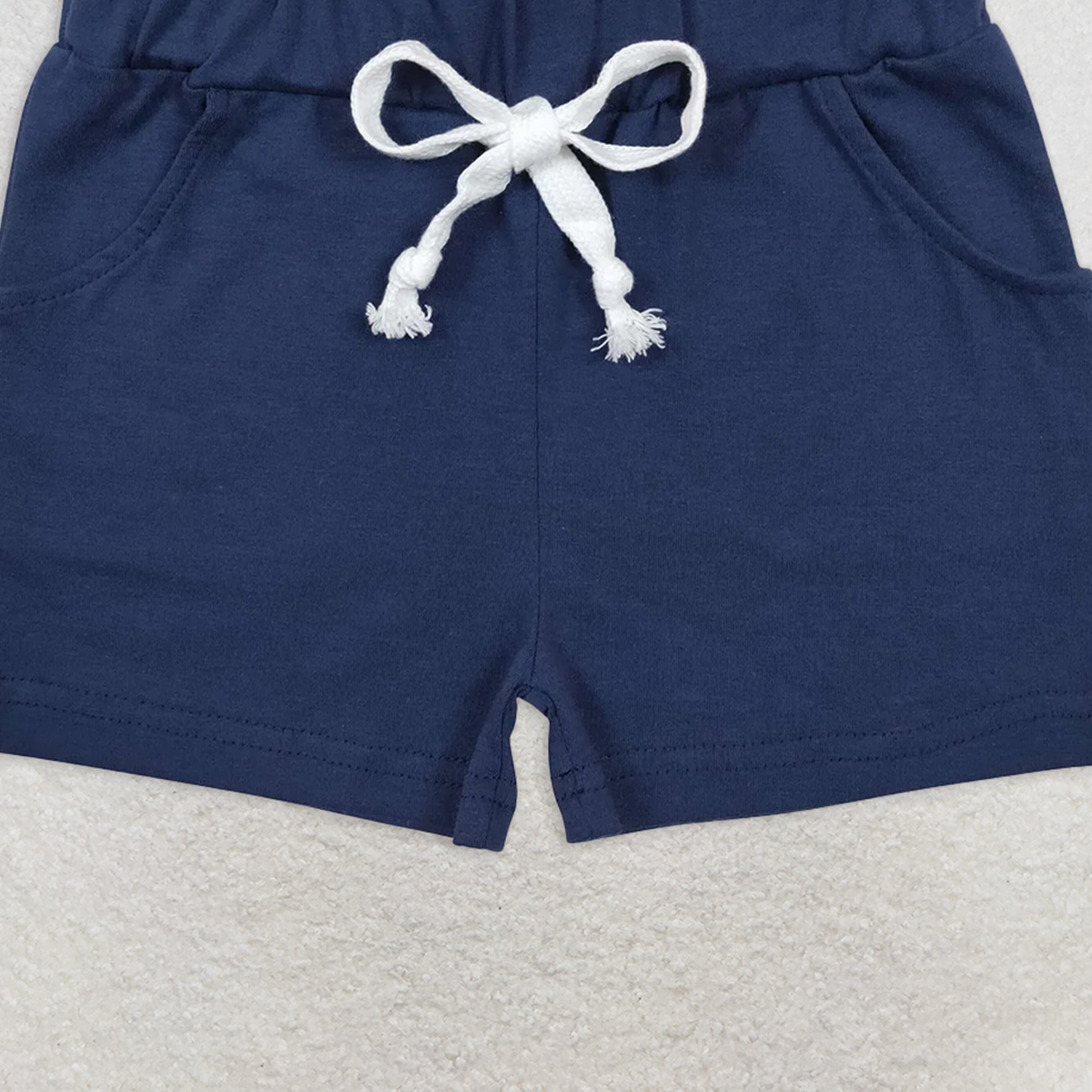 SS0136 RTS NO MOQ Baby Boys Summer Shorts Navy blue pocket shorts