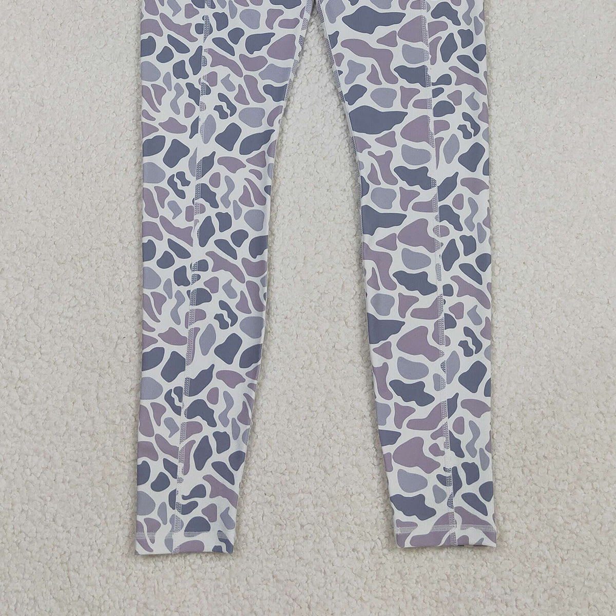 12.3 RTS NO MOQ （In stock）P0898 Adult Women Light Grey Camo Yoga Active Legging Pants Bottom