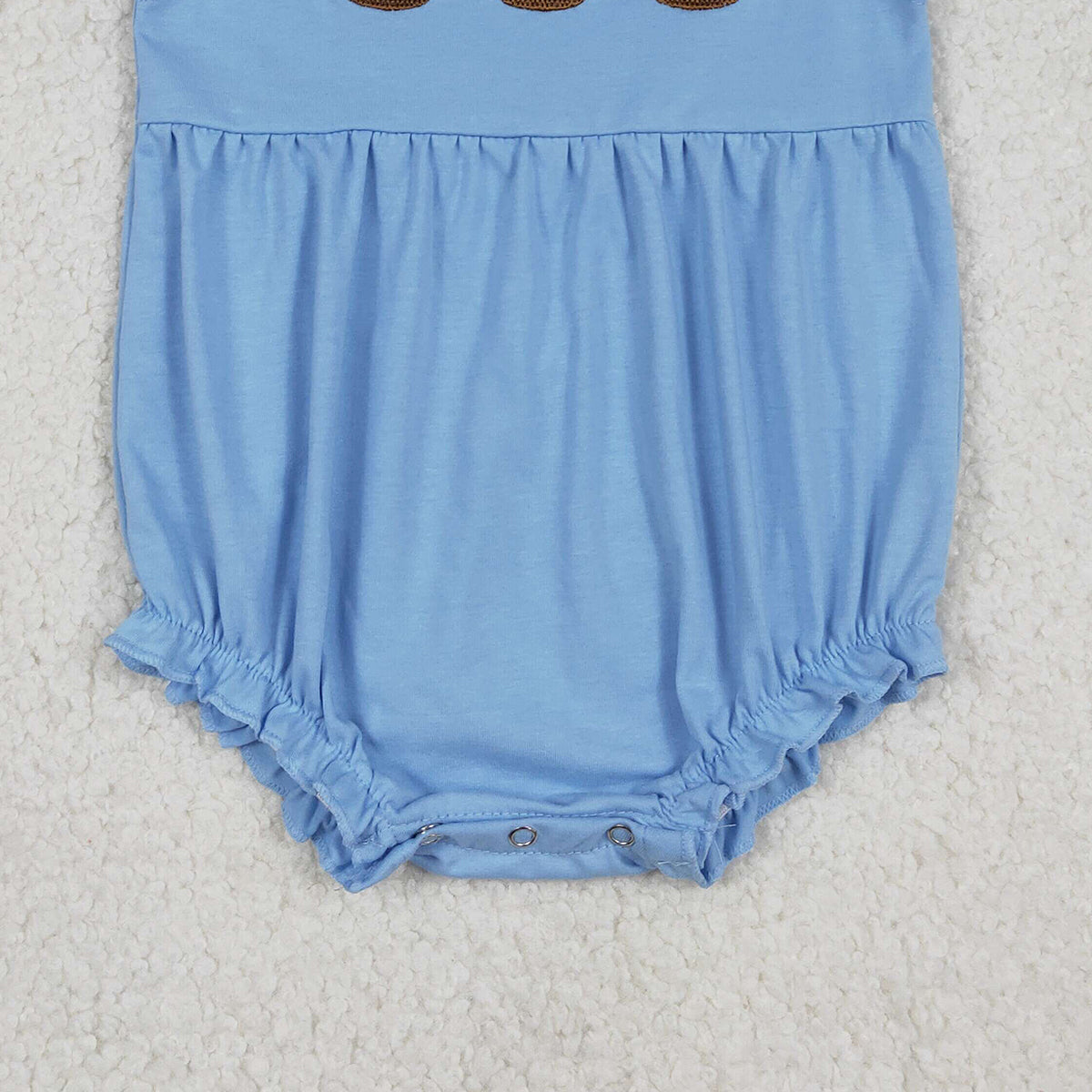 1.9 RTS NO MOQ （In stock）SR3266 Embroidery Ducks Baby Girls Flutter Sleeve Hunting Ruffle Rompers