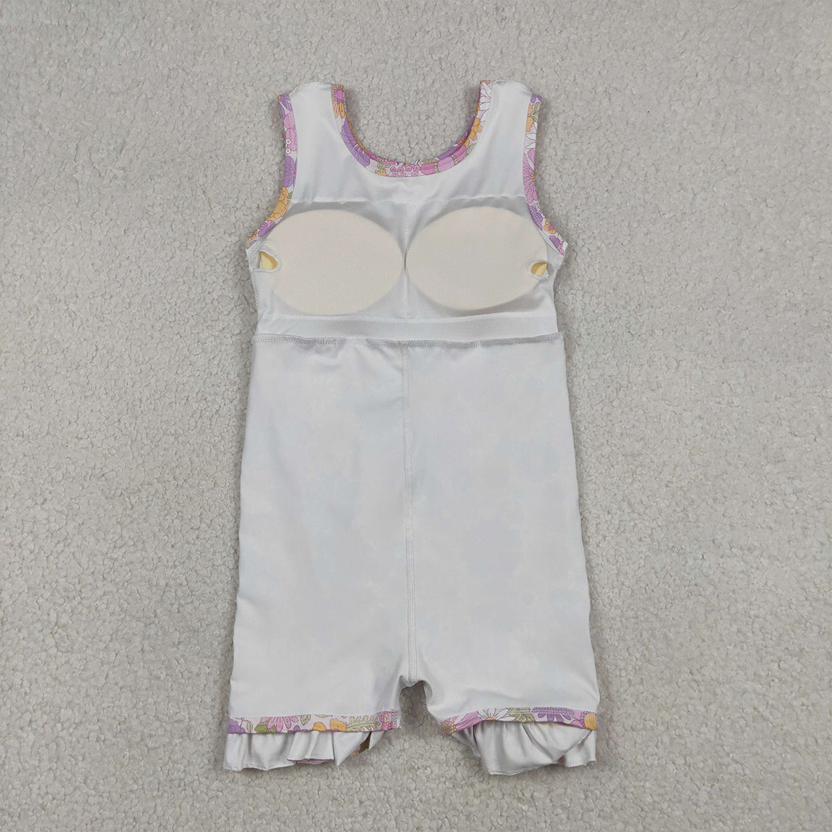 12.20 RTS NO MOQ （In stock）GSD3095 Baby Girls Sleeveless Colorful Flowers Shorts Yoga Ruffle Knee Length Dresses