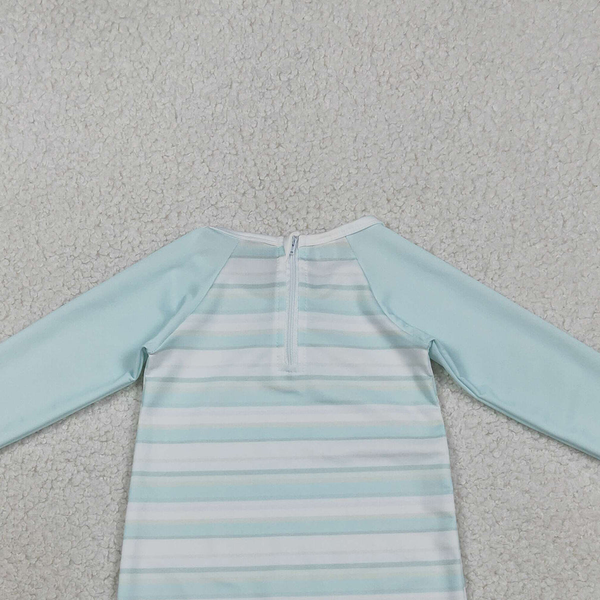 3.30 RTS NO MOQ （In stock）S0650 Long sleeves stripe baby boy summer swimsuit