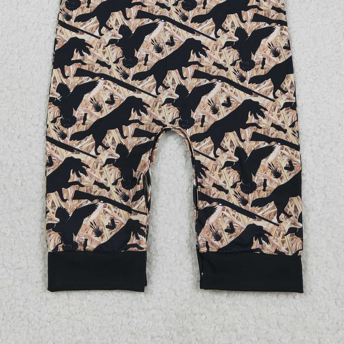 1.7 RTS NO MOQ （In stock）SR3637 Baby Boys Rompers Baby Boys Southern Hunting Dog Ducks Camo Button Rompers