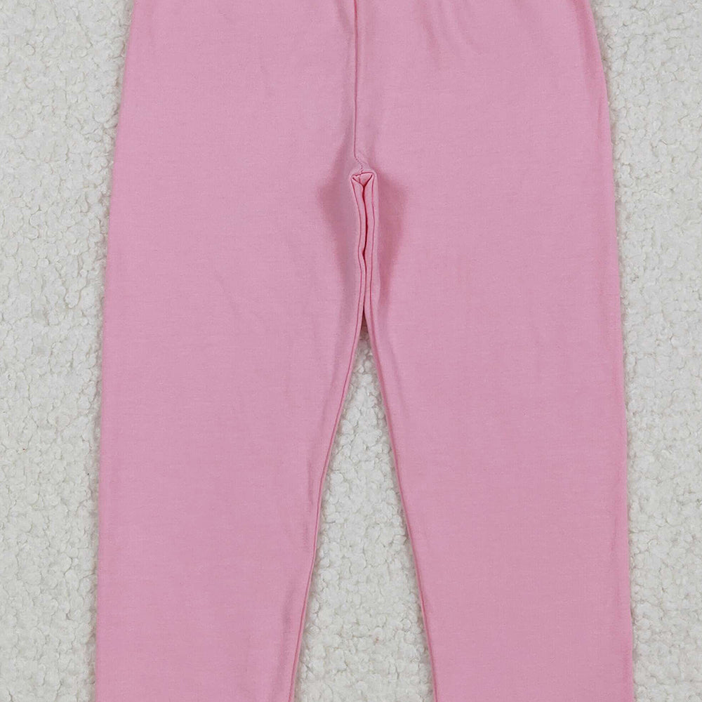 RTS NO MOQ （In stock）P0821 Baby Girls Pants  Light Pink Pants for Spring Autumn Winter