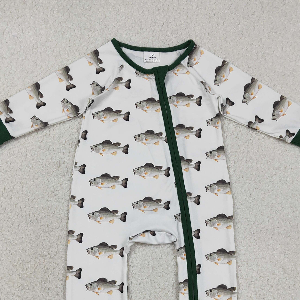 3.17 RTS NO MOQ （In stock）LR2531 Baby Boys Fashion Long Sleeve Fishing Hunting Two Way Zip Convertible Rompers
