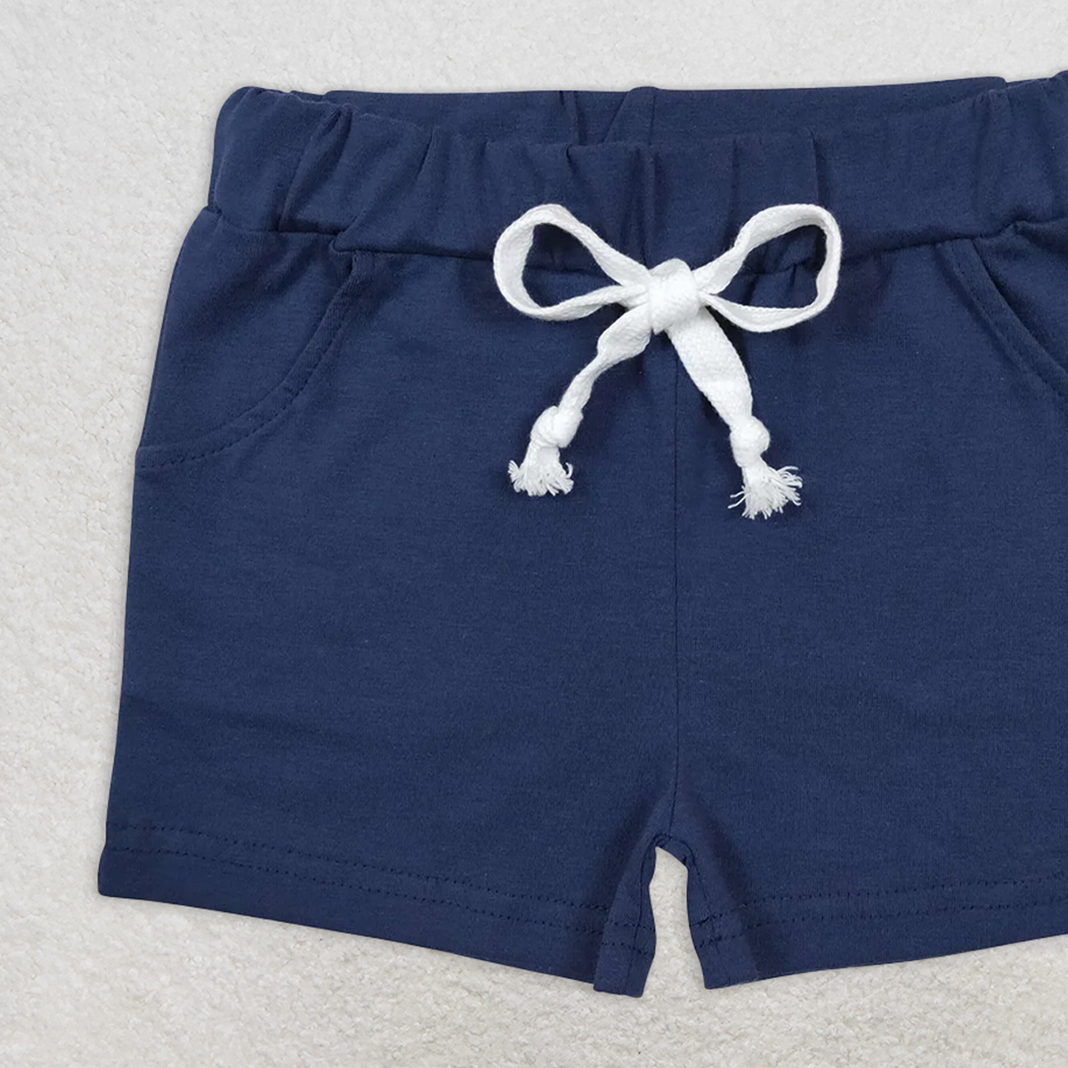 SS0136 RTS NO MOQ Baby Boys Summer Shorts Navy blue pocket shorts