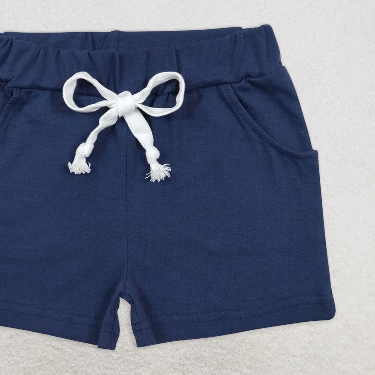 SS0136 RTS NO MOQ Baby Boys Summer Shorts Navy blue pocket shorts