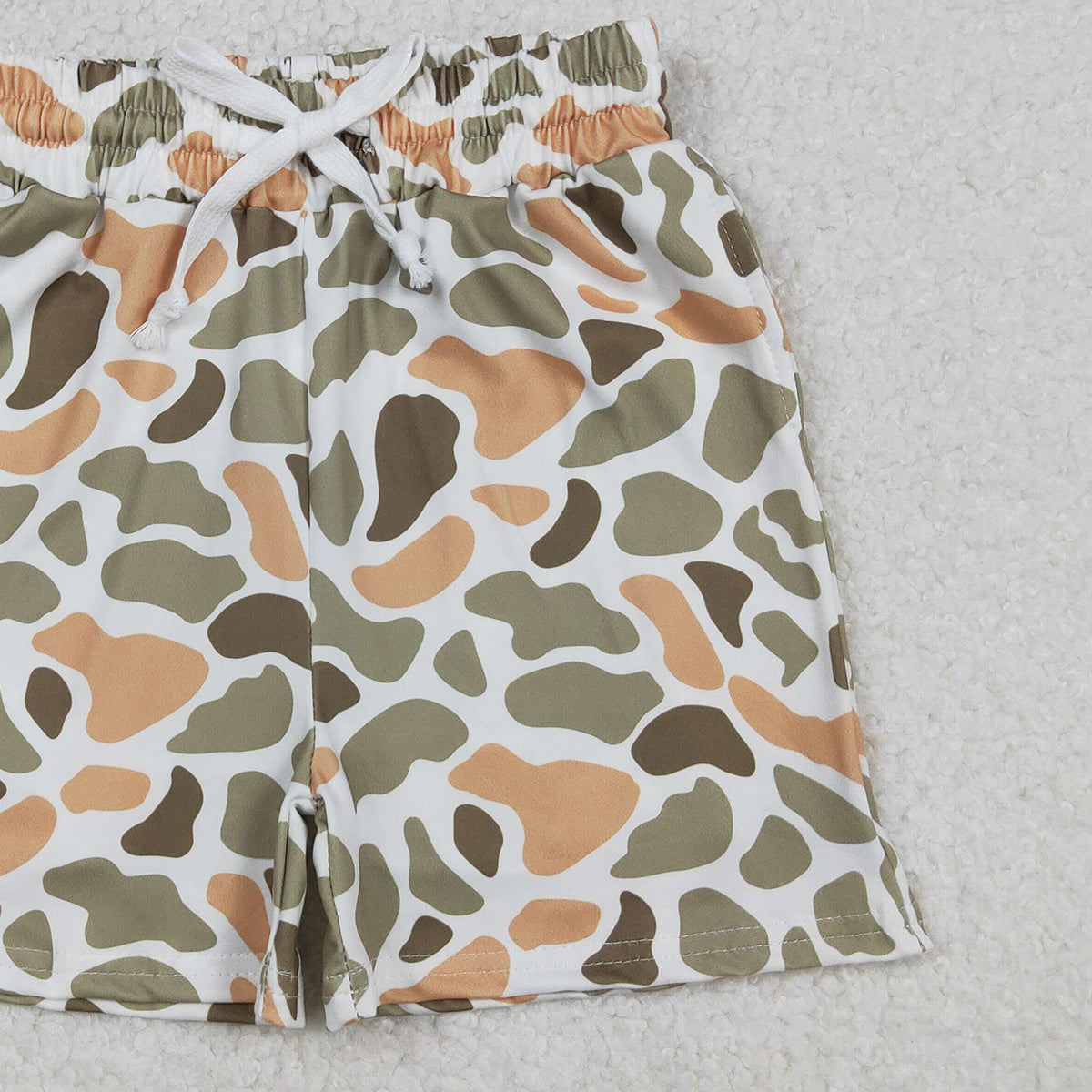 11.12 RTS NO MOQ （In stock）SS0698 Baby Boys Summer Shorts Baby Boys Green Orange Camo Southern Shorts Bottom