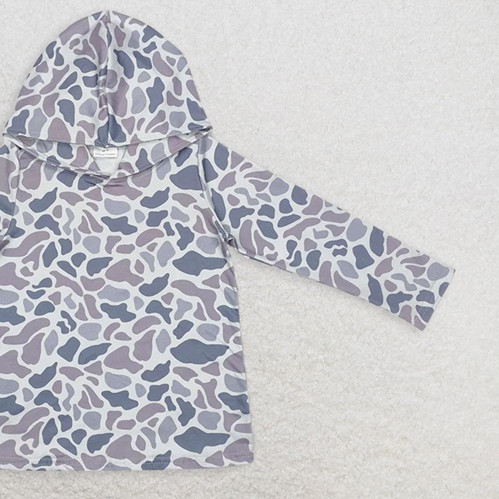 USA Shop (in stock)BT0922 RTS NO MOQ  Baby Boys Long Sleeve Tops Long sleeves grey camo kids boys hoodie