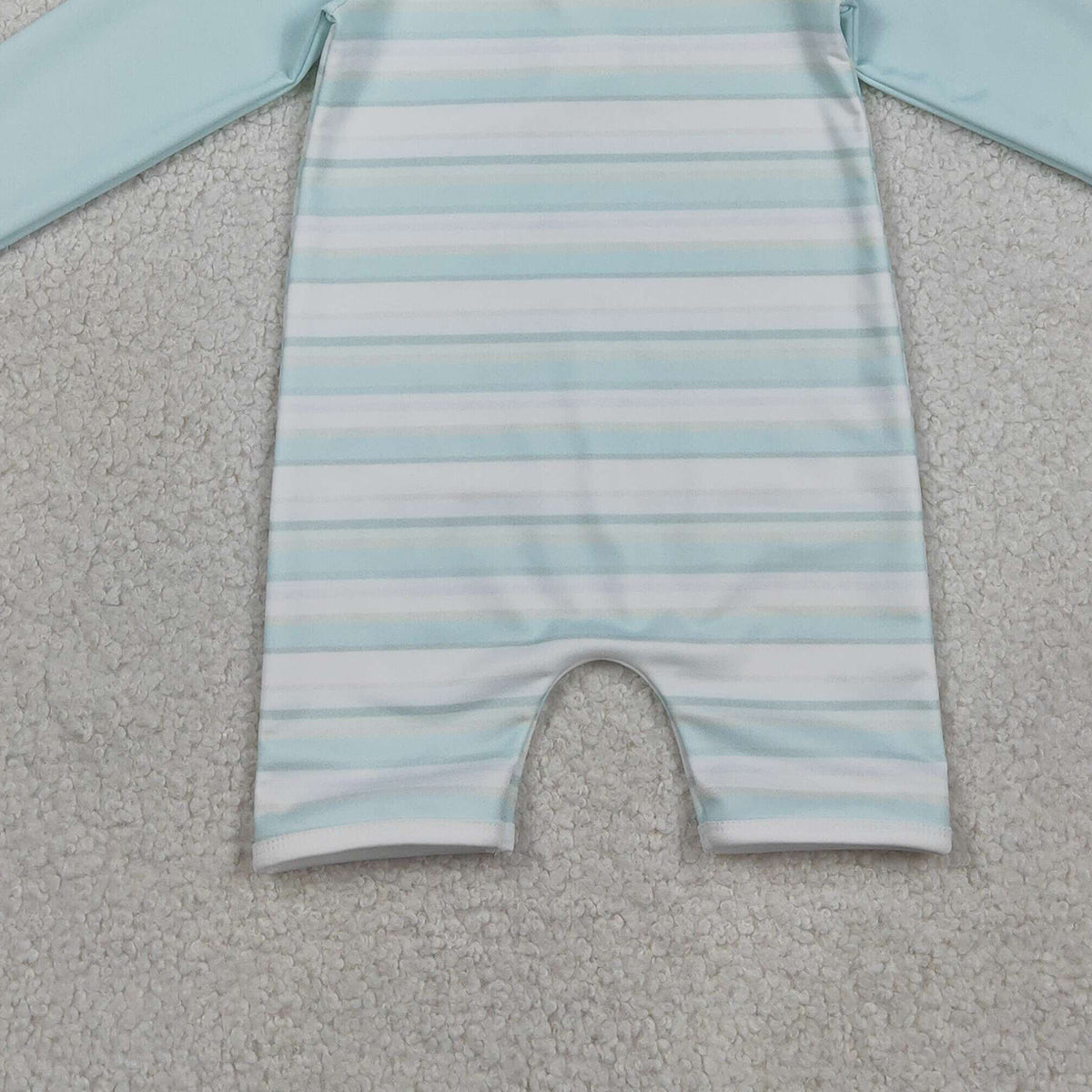 3.30 RTS NO MOQ （In stock）S0650 Long sleeves stripe baby boy summer swimsuit
