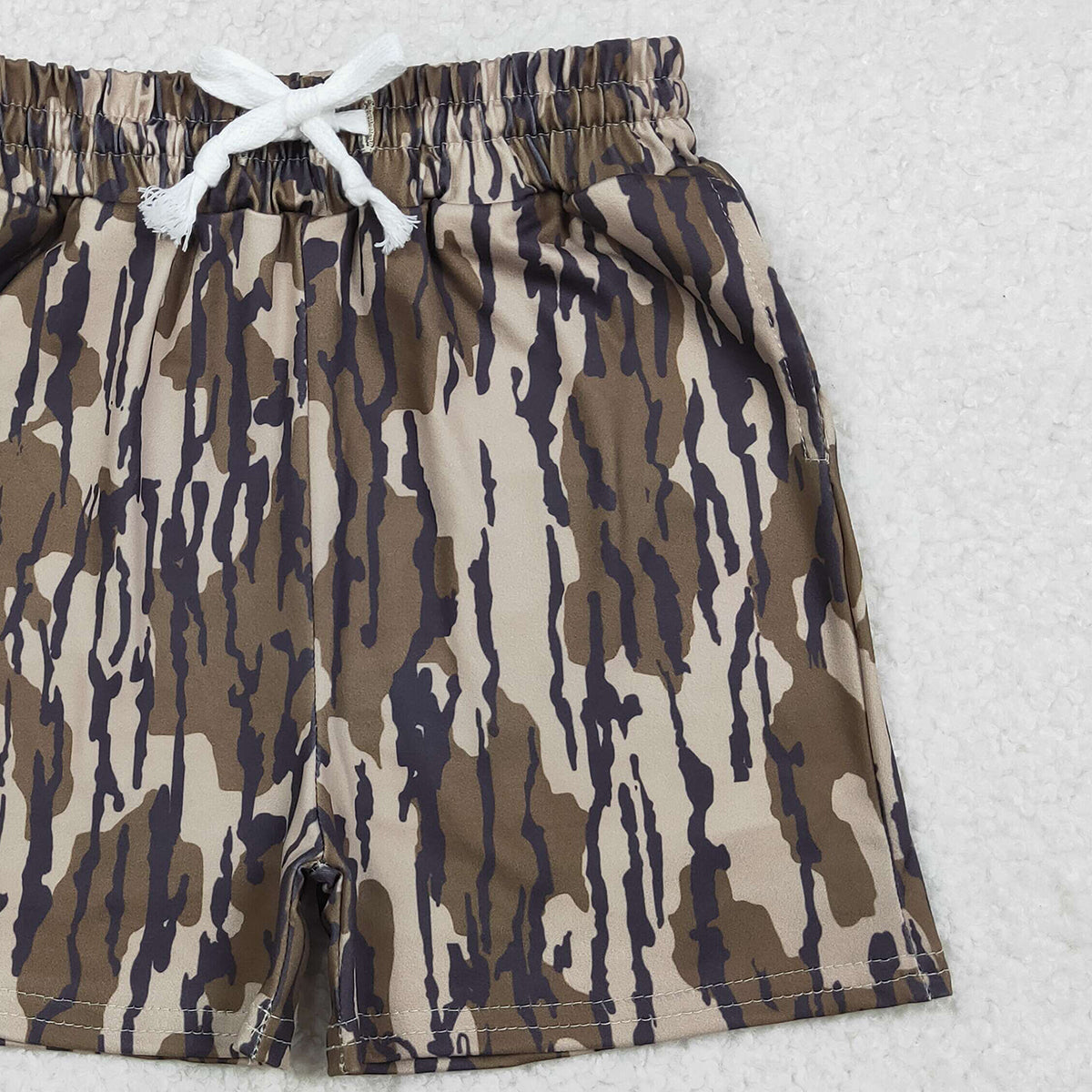 11.19 RTS NO MOQ （In stock）SS0731 Baby Boys Summer Shorts Baby Boys Southern Olive Camo Pockets Shorts Bottom