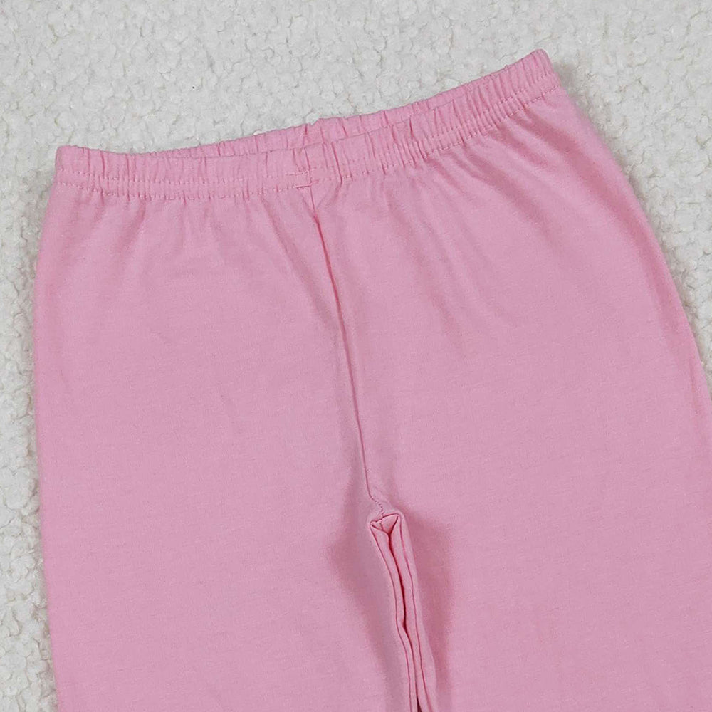 RTS NO MOQ （In stock）P0821 Baby Girls Pants  Light Pink Pants for Spring Autumn Winter
