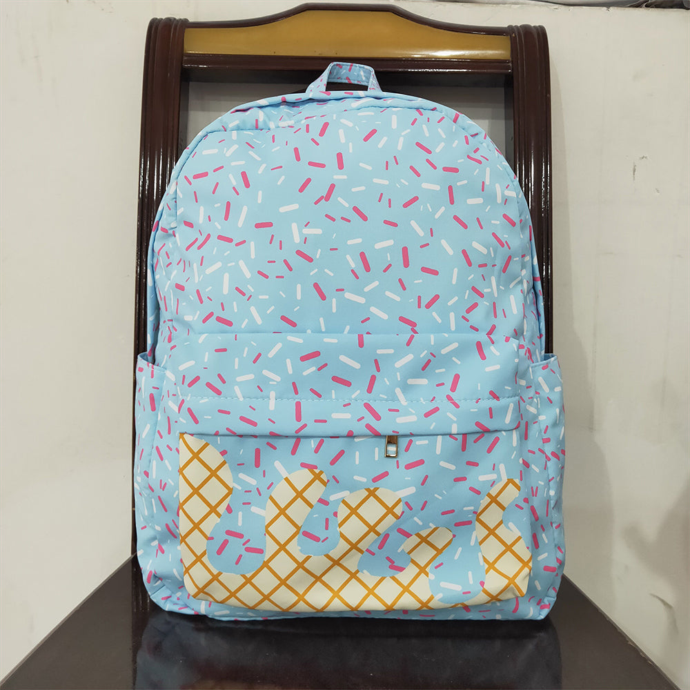 USA Shop (in stock) Baby Bags Light blue ice cream sprinkle kids backpack