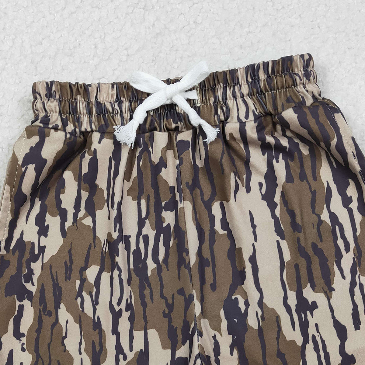 11.19 RTS NO MOQ （In stock）SS0731 Baby Boys Summer Shorts Baby Boys Southern Olive Camo Pockets Shorts Bottom