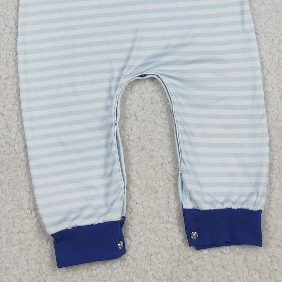 12.2 RTS NO MOQ （In stock）SR3331 Baby Boys Rompers Embroidery Tennis Balls Baby Boys Stripe Team Footie Rompers
