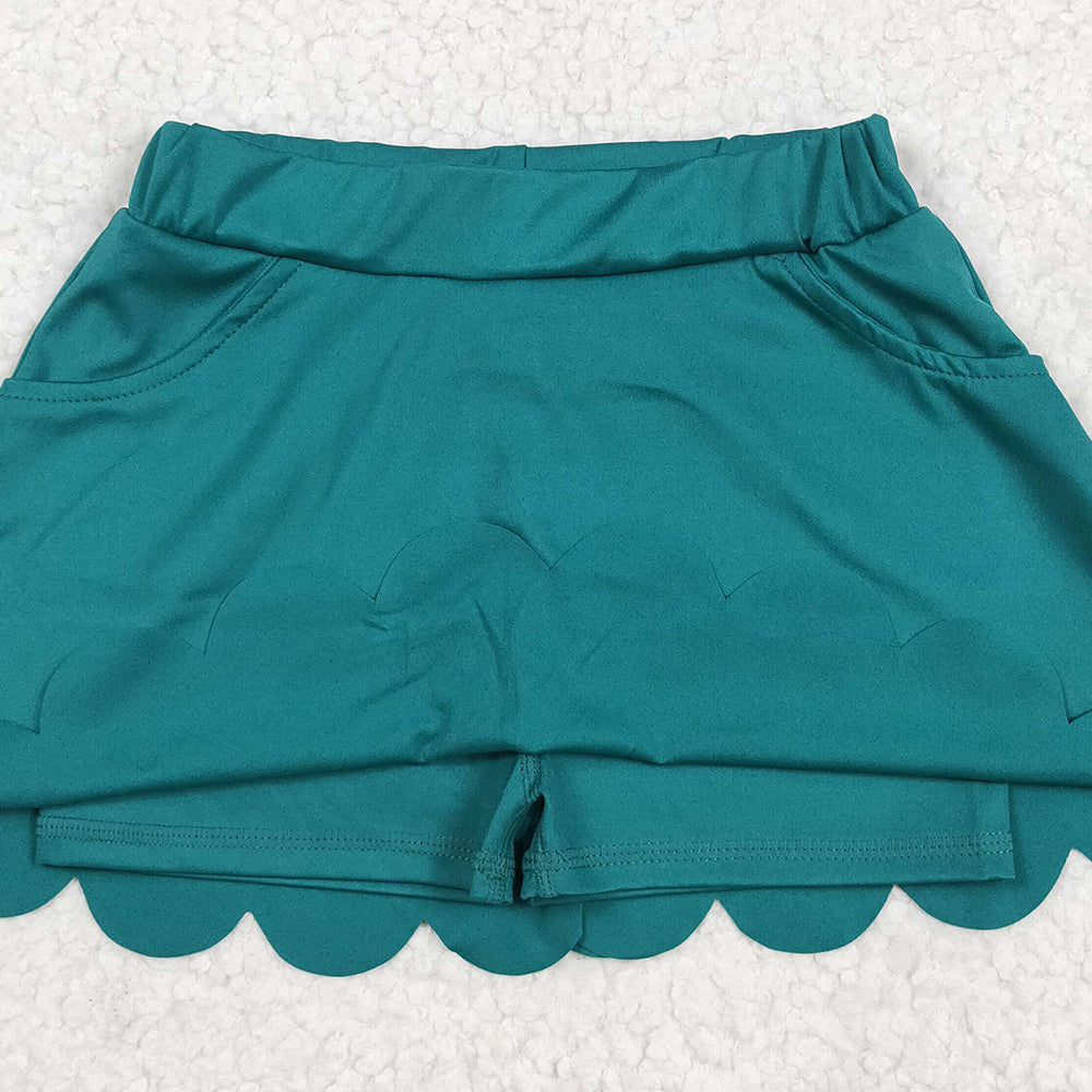 7.22 GLK0077RTS NO MOQ Baby Girls Yoga Skirt baby girls clothes yoga dark green Skirts dress