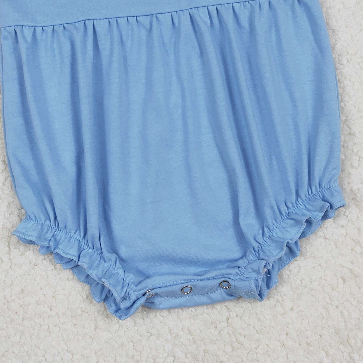 1.9 RTS NO MOQ （In stock）SR3266 Embroidery Ducks Baby Girls Flutter Sleeve Hunting Ruffle Rompers