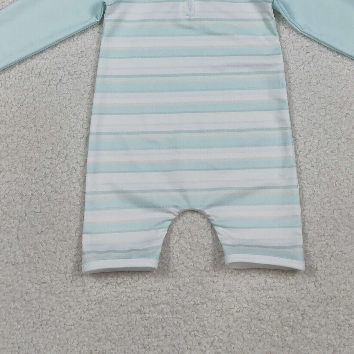 3.30 RTS NO MOQ （In stock）S0650 Long sleeves stripe baby boy summer swimsuit