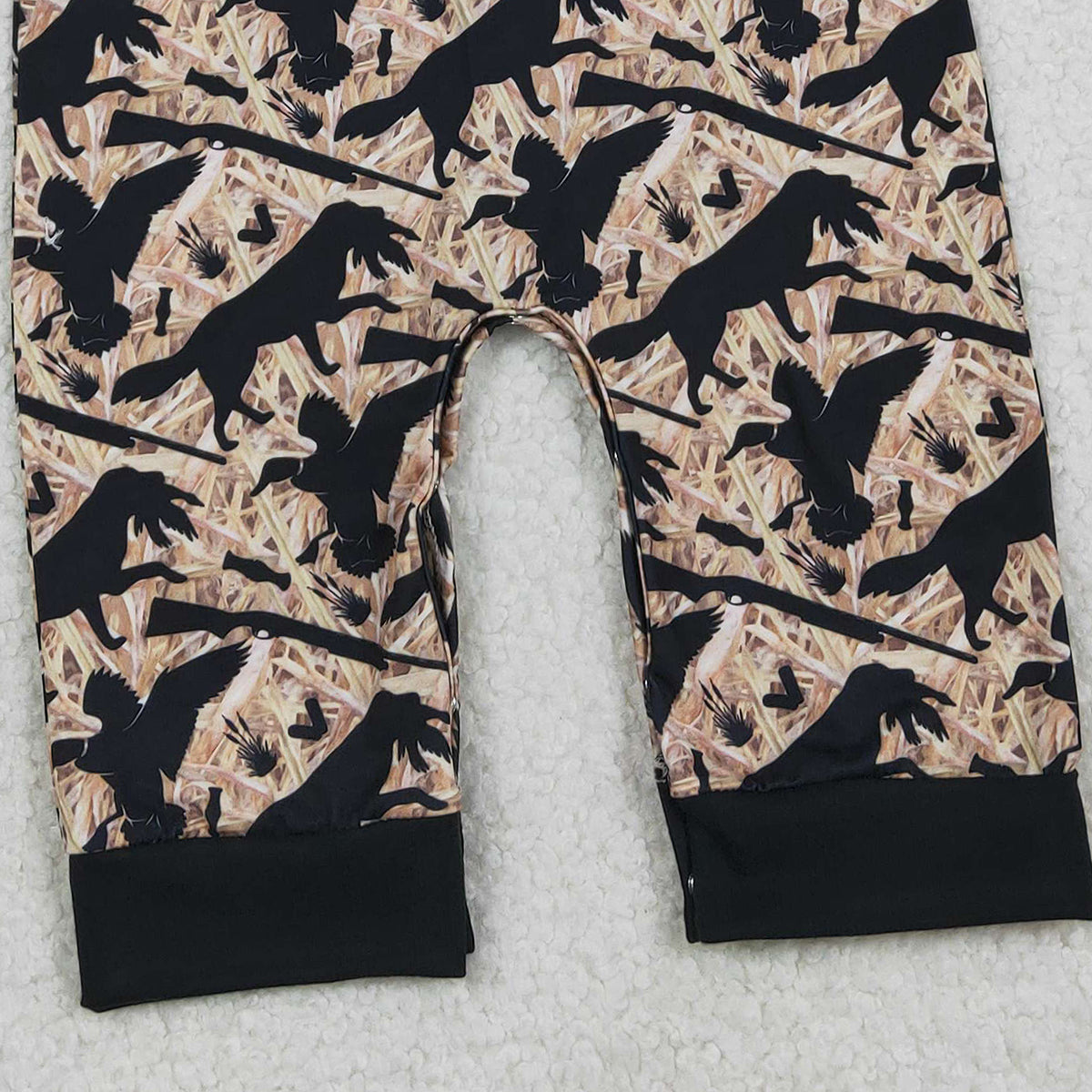 1.7 RTS NO MOQ （In stock）SR3637 Baby Boys Rompers Baby Boys Southern Hunting Dog Ducks Camo Button Rompers