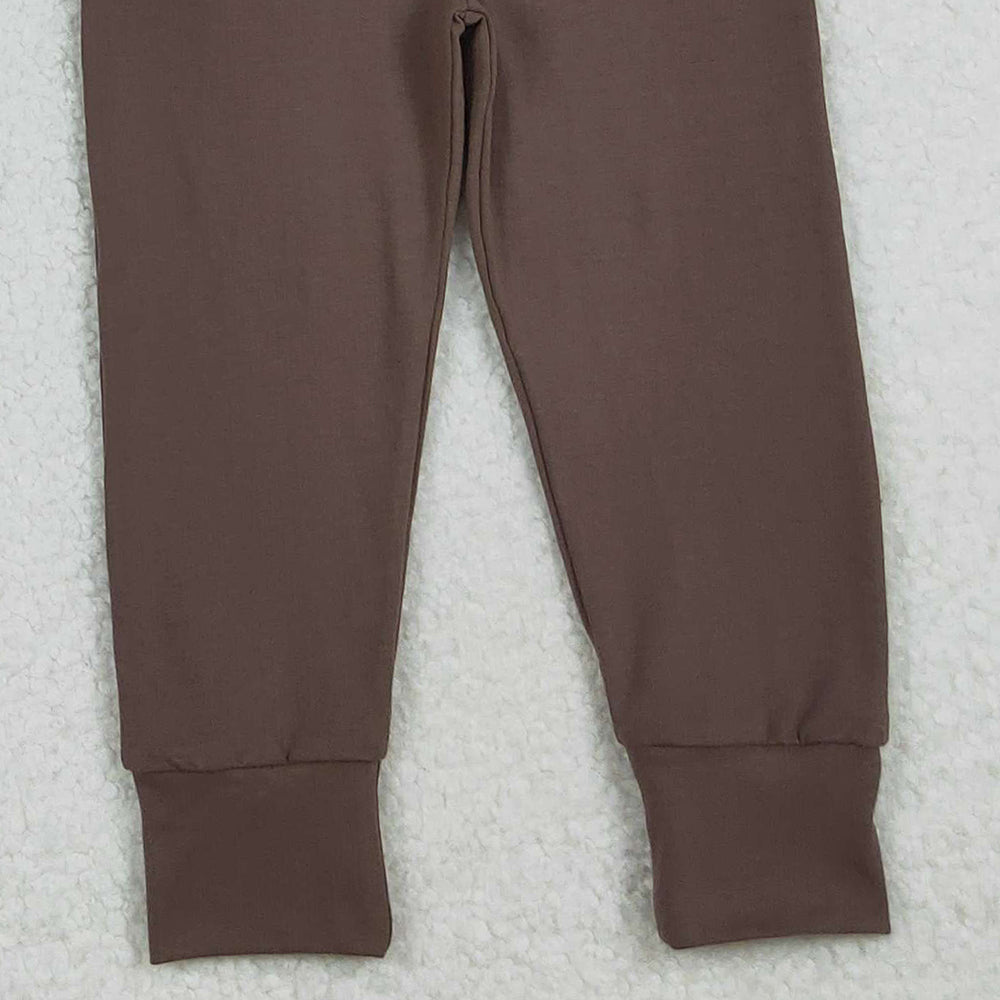 9.30 RTS NO MOQ （In stock）BLP1178  Baby Boys Winter Outfits Baby Boys Brown Turkey Ducks Camo Top Pockets Pant Hunting Clothes Set