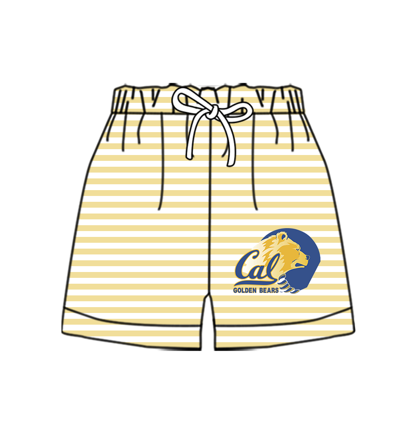 CUSTOM MOQ 5 Cute Comfortable Clothing For Kids Baby Kids Khaki Stripe Summer Bottom Team Shorts
