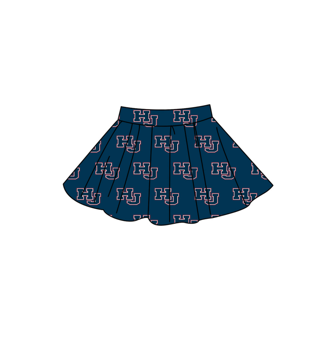 CUSTOM MOQ 5 summer teams Baby Girls Summer Casual Solid Color Summer Team Skirt