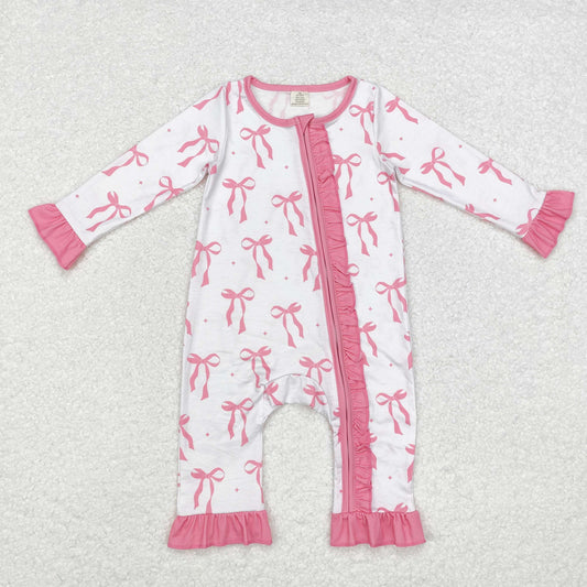 Bamboo RTS no moq  LR1584  Kids girls autumn clothes long sleeve with romper