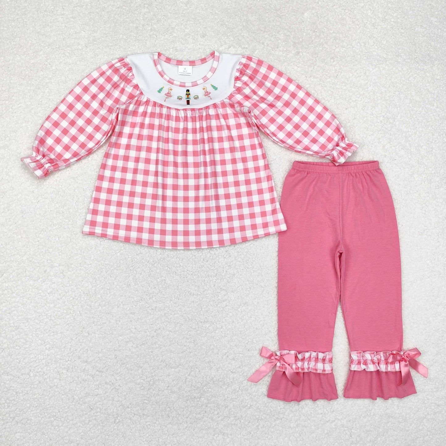 RTS no moq  GLP1306  Kids girls autumn clothes long sleeves top with trousers set