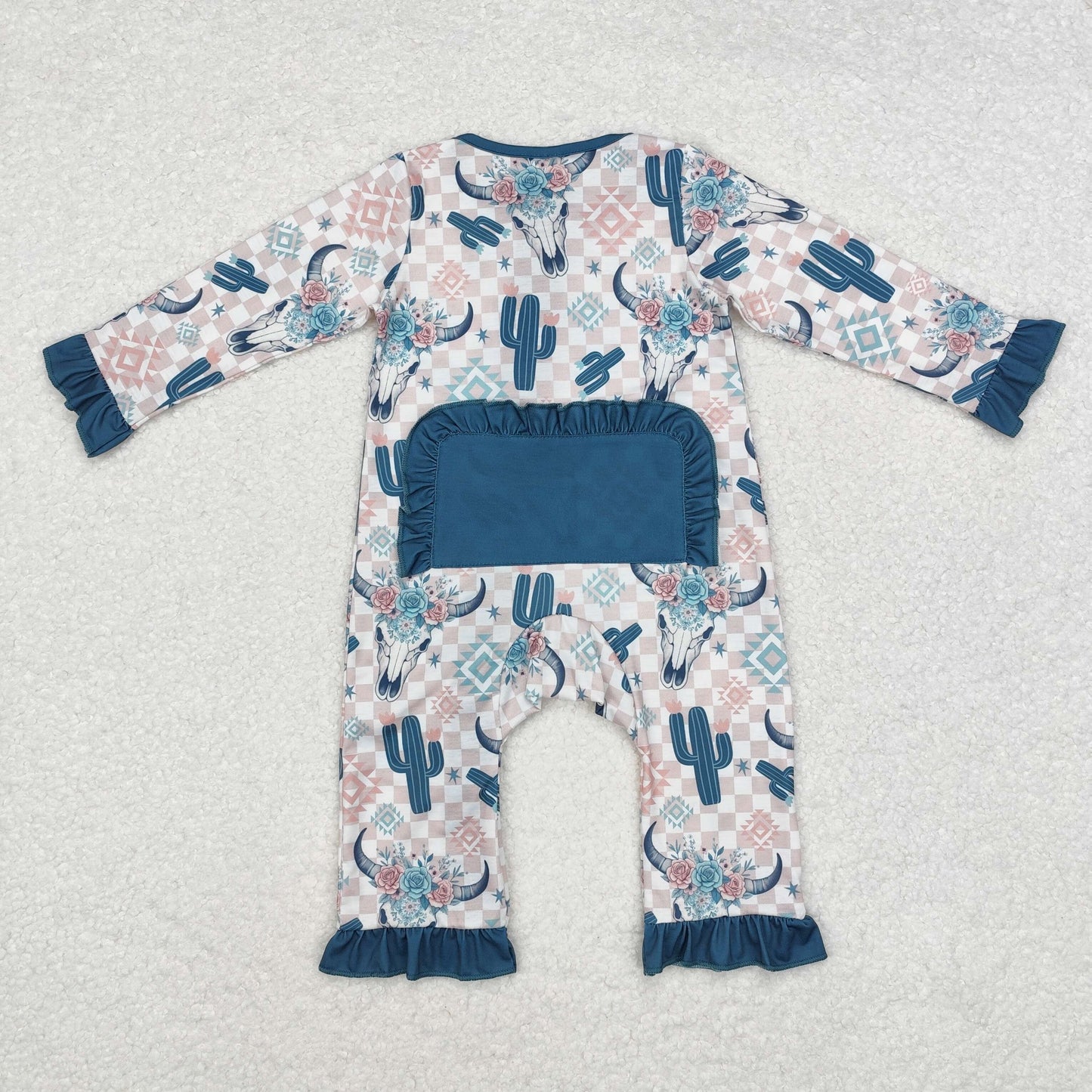 Bamboo RTS no moq  LR1446  Kids girls autumn clothes long sleeve with romper