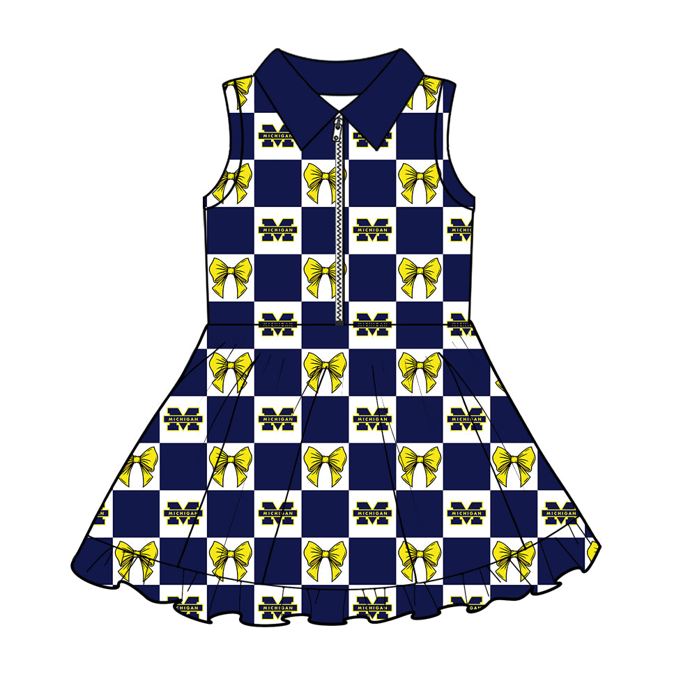 CUSTOM MOQ 5 Kids Clothing for Girls Baby Girls Blue M Yoga Active Shorts Team Knee Length Dresses