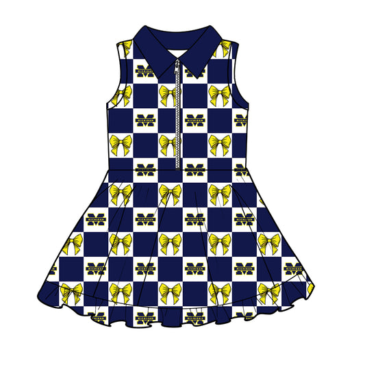 CUSTOM MOQ 5 Kids Clothing for Girls Baby Girls Blue M Yoga Active Shorts Team Knee Length Dresses
