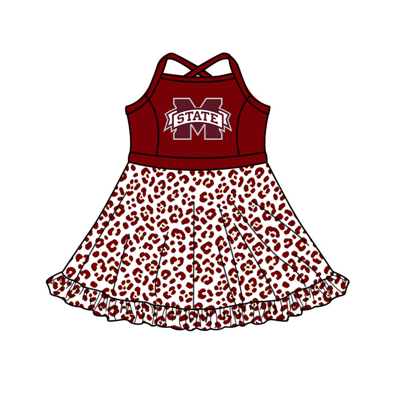 CUSTOM MOQ 5 mix size summer teamsYoga Active Shorts Ruffle Knee Length Dresses