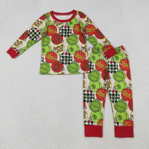 10.10 RTS Sibling Baby Boys Girls Grin Lights Christmas Pajamas Set Knee Length Dress Zipper Footie Rompers