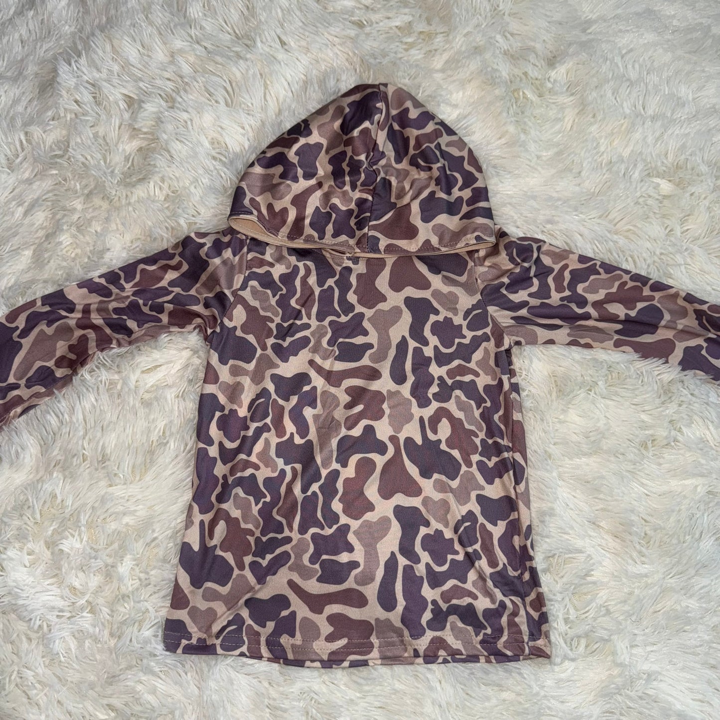 11.6 RST BT0920 Baby Boys Grey Leopard Camo Hooded Long Sleeve Tee Shirts Tops