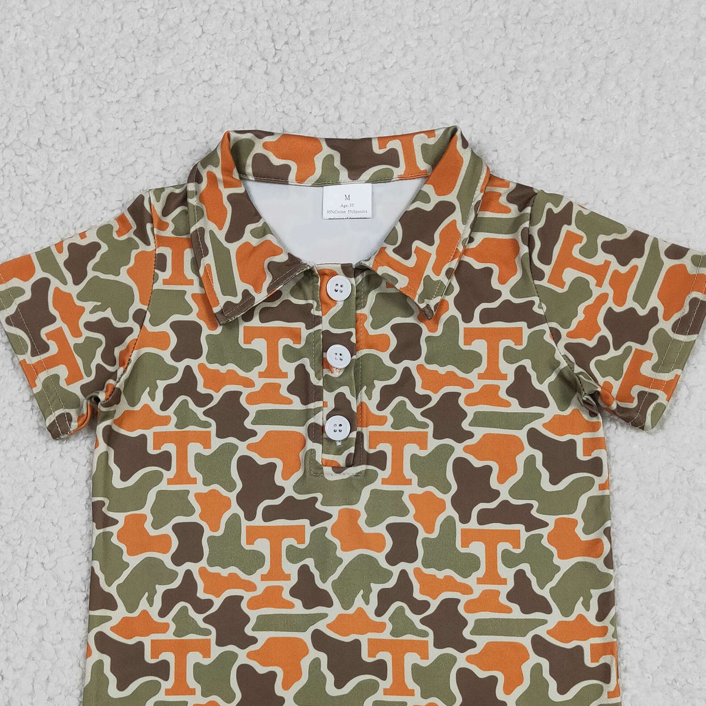 BT1696 RTS NO MOQ （In stock ）Short sleeves camo T kids boys team polo shirt