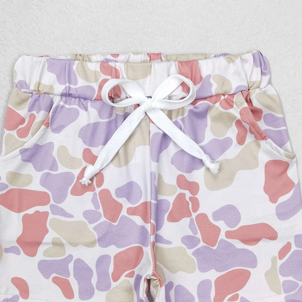 SS0142 RTS NO MOQ Baby Boys Summer Shorts Light green, blue and brown camouflage shorts