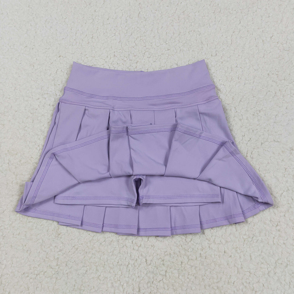 GLK0085 RTS NO MOQ Baby Girls Summer Yoga Skirt Baby Girls Lavender Yoga Active Wear Skirt